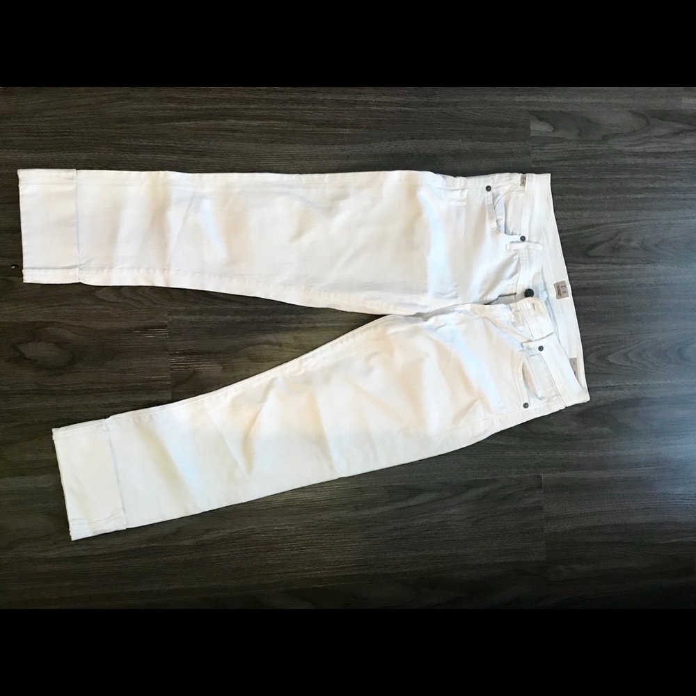 Citizens of Humanity white cuffed capris